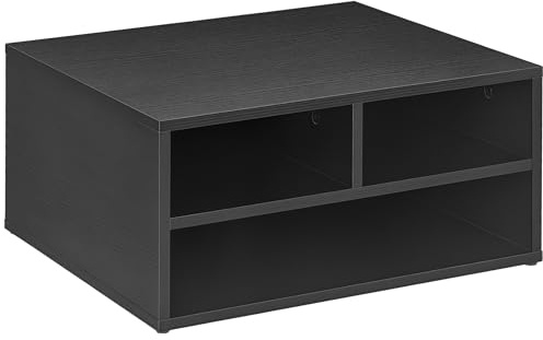 HOMCOM Desktop Printer Stand with Storage, 2-Tier, for Home Office, Black