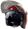 Casco de motocicleta de cara de media casco aprobado por ECE Medio Casco Fit Hombres Mujeres ATV Ciclomotor Scooter (Rojo, L)