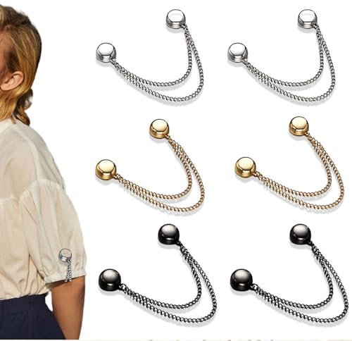 TELAIN Lot de 6 clips magnétiques multifonctionnels pour vêtements et chemises, pour femmes, fermeture de raccourcissement de t-shirt