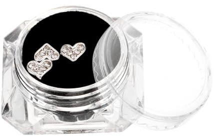 DEARMAMY 3er Set Herzförmige Zahnverzierungen Aus Funkelnde Rhinestone Zahnschmuck Accessoires Für Ein Modisches ächeln Zahn Schmuck Kit