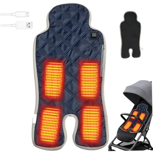 Xoeryoy Chauffage de Poussette USB Type-C 3 Niveaux de température Pad CHAUFFICATION DE BÉBÉ Non SLOP