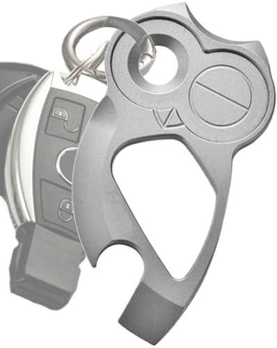 Portachiavi Apribottiglie,Apribottiglie in titanio,Apribottiglie in titanio a forma di gufo | Portachiavi con apriscatole multifunzione portatile, ciondolo per birra