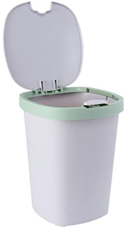 IMIKEYA 1Stk Mülleimer umdrehen Korb Mülleimer für die Küche Behälter faltbar Liner küchenabfalleimer kitchen bin Geruchsfreier Abfalleimer Pedal- mit Deckel Green