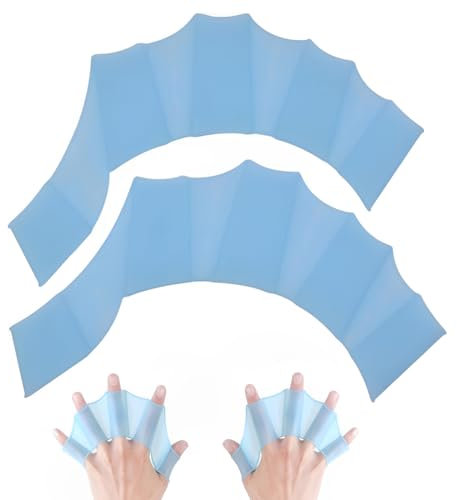ZKGYUS 1 Paio Palette per Nuoto Mani, Palette Nuoto Piscina, Pagaia da Five Fingers, Pagaia Accessori per Nuoto Accessorio da Allenamento Unisex per Adulti e Bambini