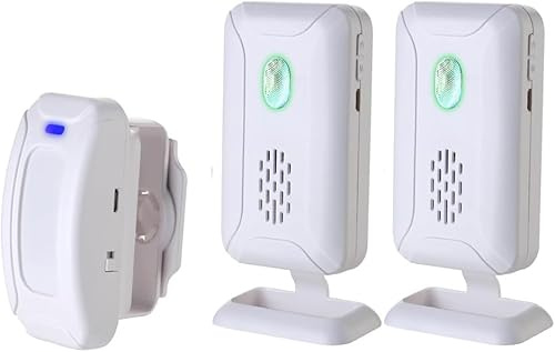 Wireless Motion Sensor Doorbell - Motion Detector Alarm Chimes Door Sensor with Long Range Security Alert Monitor for Home Business Store Office School, Caregiver Reminder for Elderly