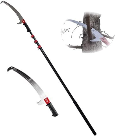 Sierras de pértiga telescópicas, podadoras de árboles con pértiga Ajustable, podadora de pértiga Manual Extensible, podadora de árboles Larga Extensible, Sierra de poda de pértiga (tamaño: 7