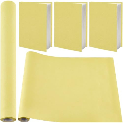 craspire Buchtuch 51 x 11,8 Zoll Romanbindung Wildlederimitat Papierrückseite Goldfarbener Buchumschlag Für Notizbuch Album Scrapbooking Archivierung DIY Bezug Geschenk Bastelschutz Buchtuch