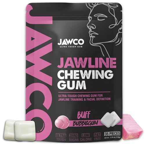 Gomma da masticare JAWCO Ultra-resistente per il contorno della mascella | Ottieni un contorno della mascella più forte e squadrato | Gomma dura per l'allenamento della mascella | Cesella, scolpisci