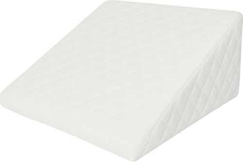 Extra Large Foam Wedge Cushion for Bed & Living Room – Bed Wedge Pillow with Removable Washable Cover – Leg Rest Cushion Pillow for Back Support, Elevating Legs, Acid Reflux (20x18x11) Full Size