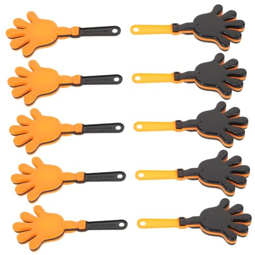 Gadpiparty 10pcs Plastic Hand Clapper Noisemakers Clapper Bulk Pack with Smooth Grip Safe Percussion for Football Events Parties and Preschool Activities