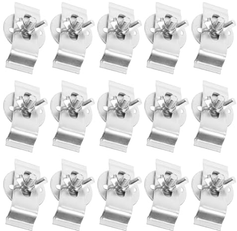 FIXOSHEE Soportes para Lavabo bajo Encimera Acero Inoxidable 20 Unidades Kit de Clips de Montaje para Fregadero Cocina y Baño Fijación Resistente Accesorios bajo Lavabo