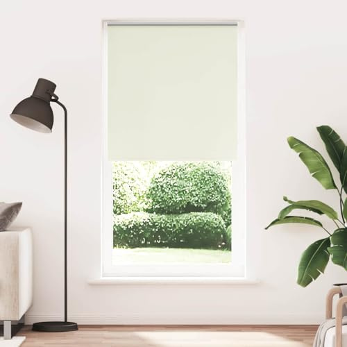 Balkontür Rollo Fensterrollos, Verdunkelungsrollo Cremeweiß 110x230cm Stoffbreite 105,7cm für Fenster und Türen
