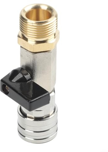 Limpieza eficiente de alta presión con válvula de bola de conector rápido de 14 pulgadas e interruptor de encendido/apagado para un fácil control del agua (M22 14 mm)