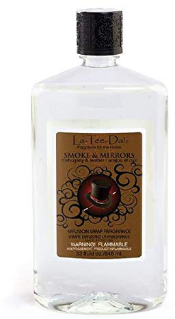 La-Tee-Da Effusion and Fragrance Lamp Oil Refills - 32 oz - SMOKE AND MIRRORS