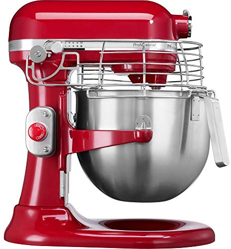 KitchenAid Professional 325 W Küchenmaschine 6,9L, Rot, Zehn Geschwindigkeiten 40-200 U/min, Küchenmaschine mit Schüssel - inkl. Schneebesen, Flachrührer und Knethaken CB576