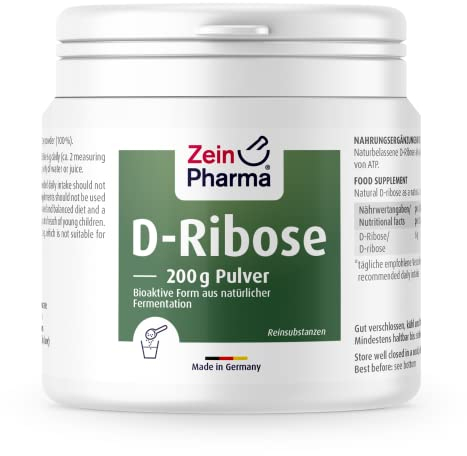 ZeinPharma D-Ribose Pulver 200g (Monatspackung) fördert die Bildung von ATP , 200 g