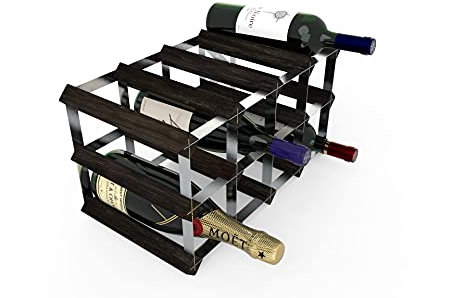 RTA Casier à vin traditionnel pour 12 bouteilles de vin (FSC), bois, frêne noir, 12,4