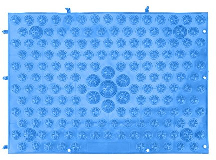 Massagematte, Akupressur-Matte, Massagematte für Fuß- und Rückenmassage, lindert Schmerzen und entspannt die Muskeln, Fußmassage zu Hause und im Büro, Postmarathon (Blue)