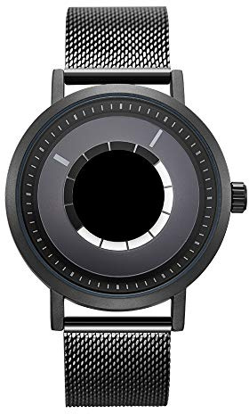 SINOBI affärsklockor män mode original design klocka män stålnät herrklocka klocka Relogio maskulino kreativ armbandsur, S9800G-Svart, Sport
