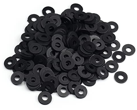 Othmro Lot de 100 rondelles plates en nylon M6 18 mm OD 6 mm ID 1,5 mm d'épaisseur pour tuyau d'eau de robinet