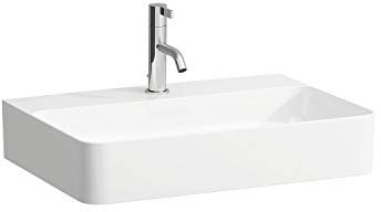 Laufen VAL Aufsatzwaschtisch, 1 Hahnloch, ohne Überlauf, US geschl. 600x420, weiß, Farbe: Weiß mit LCC