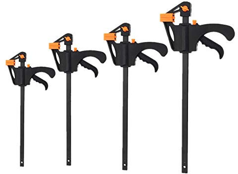 QSCTYG Schraubzwingen 1 STÜCKE Holz Arbeitsleiste Release Squeeze Handwerkzeug F Clamp Grip Ratsche Mehr-Nimble-Version Gehärtete Stahlstange Kein Rost 559 (Size : 12 inch)
