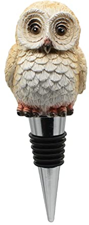 Wine Bottle Stopper Owl Decor Beverage Wine Cork Housewarming Gift,Christmas,Thanksgiving,Brown