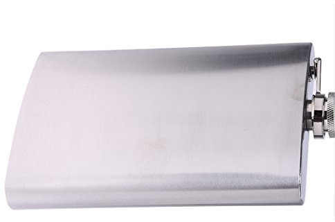 Gathukila Botella de de 10 onzas petaca con alcohol y tapón de rosca de acero inoxidable