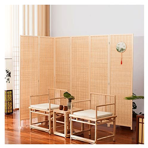 pujindu Holz-Raumteiler, Faltbare Raumteiler Sichtschutzwand, Freistehende Lamellen-Trennwände Für Home Office Restaurant (Farbe : Wood Color, Größe : 2X1.5M(0.4M))