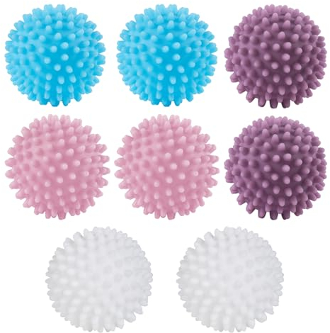 Trocknerbälle, 8 wiederverwendbare Wäschebälle für Wäschetrockner Wäschebälle Trocknerbälle für Waschmaschinen Wäschetrockner Trocknerbälle Für flauschigere Wäsche