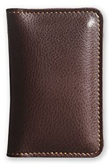 WAOCEO Visitenkartenetui Visitenkartenetui aus Leder Bankkartentasche Visitenkartenetui for Herren und Damen Geschäftskartenhalter (Color : Bruin)