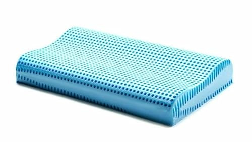 DoMaRi - Cuscino Cervicale Gel Rinfrescante Per Dormire - Guanciale Memory Foam Doppia Onda e Federa Antiacaro In Aloe Antirussamento Ideale per Adulti e Bambini - Made in Italy