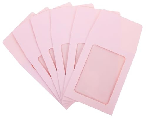 Operitacx 20 Piezas Sobres Ventana Fundas para Tarjetas Coleccionables Sobres para Tarjetas de Fotos Portatarjetas para Organizar Marcos
