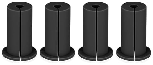 Kit di Instradamento Cavi per Foro a Muro per Passacavo Ethernet 4 Pezzi Kit Passante per Cavo in Gomma 1 Pollice Passante per la Casa e L'esterno (BLACK)