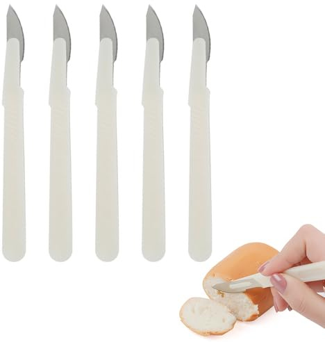 5 Pcs Bread Lame with Protective Cover Included Sourdough Lame Scoring Tool | Non-Slip Handles,6 cm Scale,Easy-Clean,Scoring Blade for DIY Baking Bread Dough