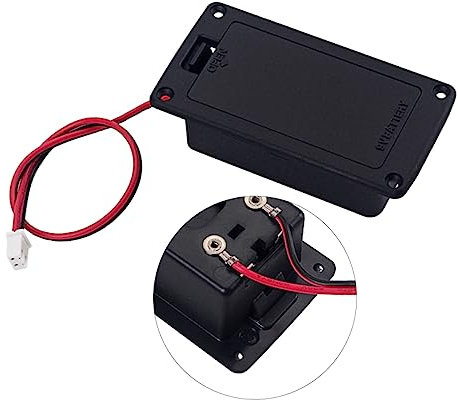 Beaupretty Boîtier De Pile Pour Micro Actif De Guitare Basse Étui à Pile Avec Contacts Métalliques Et Ressort