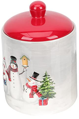 Garneck Barattolo Di Biscotti in Ceramica Sigillabile Barattolo Per Caramelle Da Festa Natalizia Confezione Di Snack Scatola Per Biscotti Multiuso
