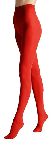 VENEZIANA NUOVA Satinelle 40 DEN Collant Colorati Donna - Microfibra - Opachi E Resistenti - Eleganti - Adatti Per Ogni Occasione - Calze Comode E Morbide - Alta Qualità - Rosso - M