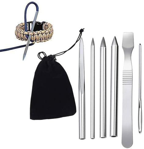 6 Stück Paracord Nadel,Spleißnadel,Edelstahl Paracord Nadel,Paracord Nähnadeln,Paracord Set,Paracord Zubehör,Paracord Schnürstich Nadel,Paracord Glättungswerkzeug Für Diy Bastelbedarf