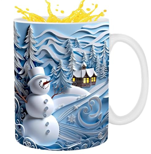 Taza de Navidad | taza de cerámica con asa, taza de