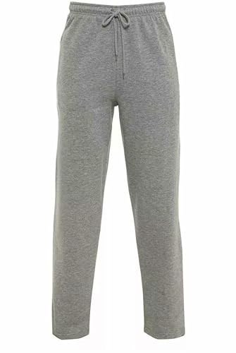 Beach Stone® Joggingbyxor herr träningsoverall byxor vardaglig herr fleece öppen botten joggingbyxor dragkedja fickor elastisk öppen fåll klassiska joggingbyxor träningsbyxor sport joggingbyxor