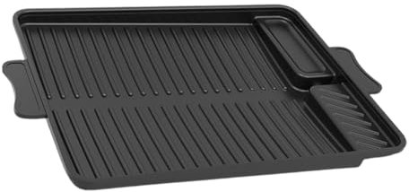 KICHOUSE Baking Pan Aus Medizinischem Rechteckige Grillpfanne Für Camping Und Indoor BBQ Antihaft Grillplatte Für Vielseitige Grillanwendungen Grillzubehör Für Fleisch