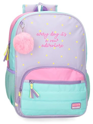 Movom New Adventures Mochila infantil, mochila escolar, fabricada en Poliéster, bolsillos laterales, tirantes anchos ajustables, Asa superior para colgarla, sistema magic Fix.