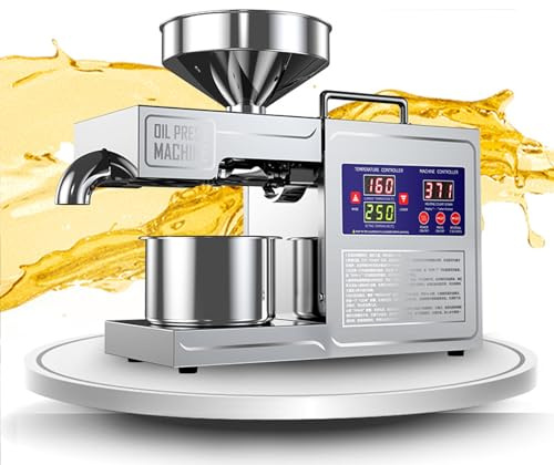 Lissontine Home & Business 2nd Generation Oil Press Machine – Electric Oil Press Extractor, Cold Press Oil Maker, Automatic Oil Expeller with Smart Temp Control Home820W