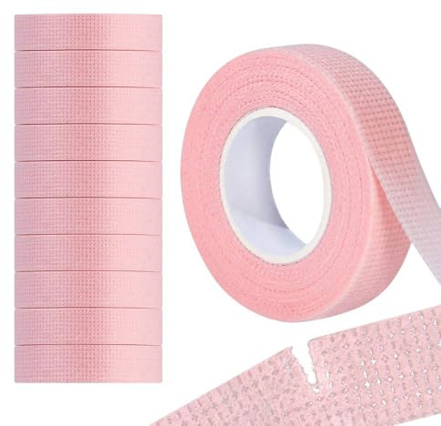 ANNAFRIS 10 Rollen Wimpern Tape für Wimpernverlängerung (Pink) | Wimpernklebeband,Lash Tape,Wimpern Extensions Zubehör
