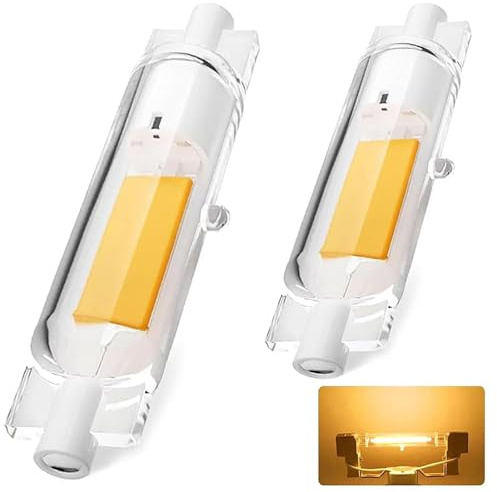ACAATVE R7S Led 78mm Dimmbar Warmweiß 3000K 2000 LM | 20W R7S 78mm Led Lampen Ersatz Für 200W Halogenstab, 360°Abstrahlwinkel, Kein Flackern für Deckenfluter Stehlampe Wandleuchte, 2er Pack