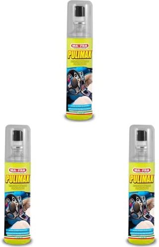 Mafra, Pulimax, 150ml, Spray Nettoyant Universel pour l'intérieur des Voitures, Efficace pour Rénover les Tissus et les Plastiques, les Couleurs des Sièges et éliminer les Mauvaises odeurs (Lot de 3)