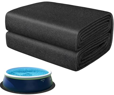 Generico Base per Piscina Fuori Terra, 370cm Tappeto per Piscina All'aperto per Campeggio Estate Giardino Terrazza Prato Esterno Cemento Calcestruzzo per Anti Perforazione Resistente A Forature
