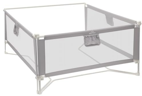 BabyAlly Bett Rausfallschutz Verstellbar 2 Stück 200 cm + 1 Stück 160 cm, Baby Bettgitter Klappbar, Kinderbettschutzgitter, Bettschutzgitter für Kingsize-Bett