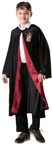 Rubies Costume Harry Potter Deluxe per Bambino e Bambina, Licenza Ufficial, Tunica con Cappuccio, Unisex, Gryffindor, 7-8 anni